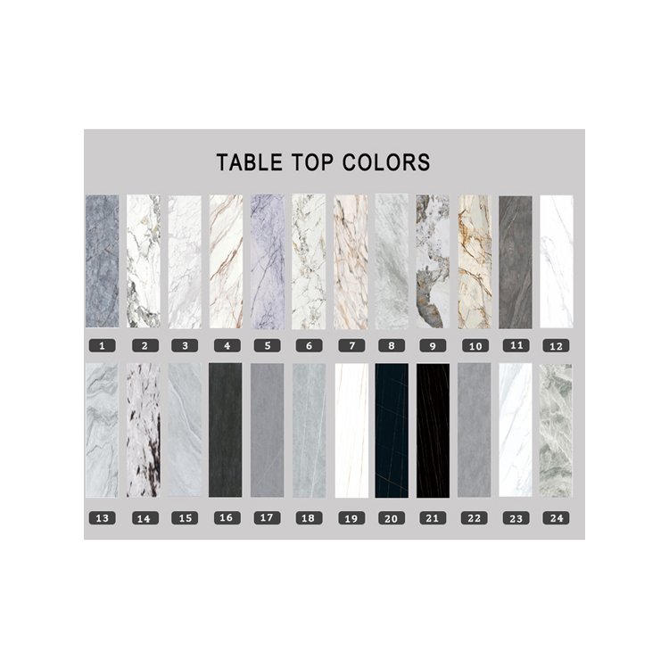 2022 China Suppliers Best Selling Products Marble Rectangular Black Gold Colors Low Dining Table