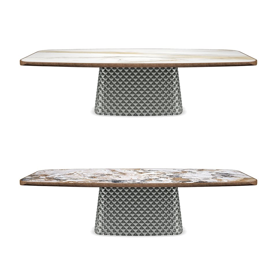 Luxury Steel Stainless Round White 8 Seater Chairs Set Modern Room Gold Black Marble Top Dining Table