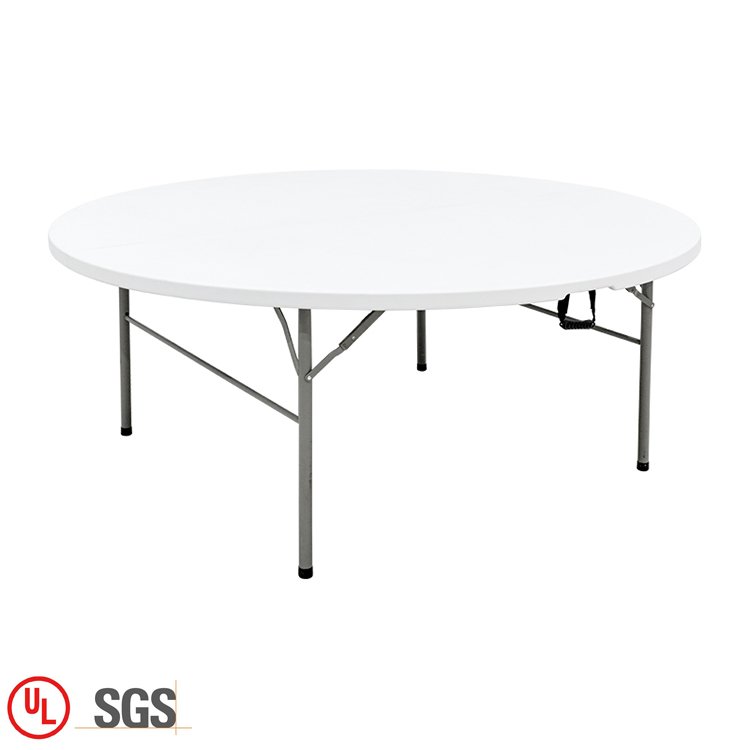 Hot sale portable banquet dining table durable sturdy plastic folding round tables for hotels