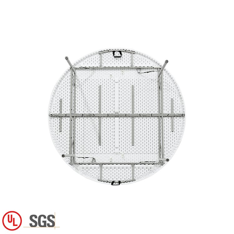 Hot sale portable banquet dining table durable sturdy plastic folding round tables for hotels