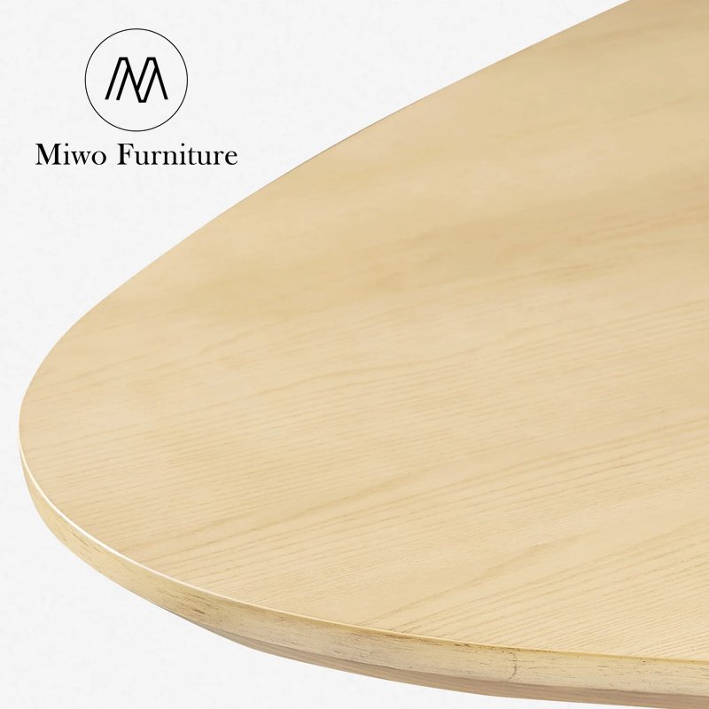 modern Simple Design Cylinder Legs Round solid wood round Unique shape Dining Table Dining Room and chair set 4 seater Furniture