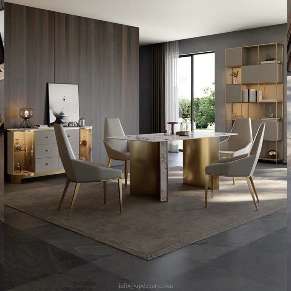 High-end Luxury Modern Table With Effective Price marble dinning table with chairs dinning room set dining tables