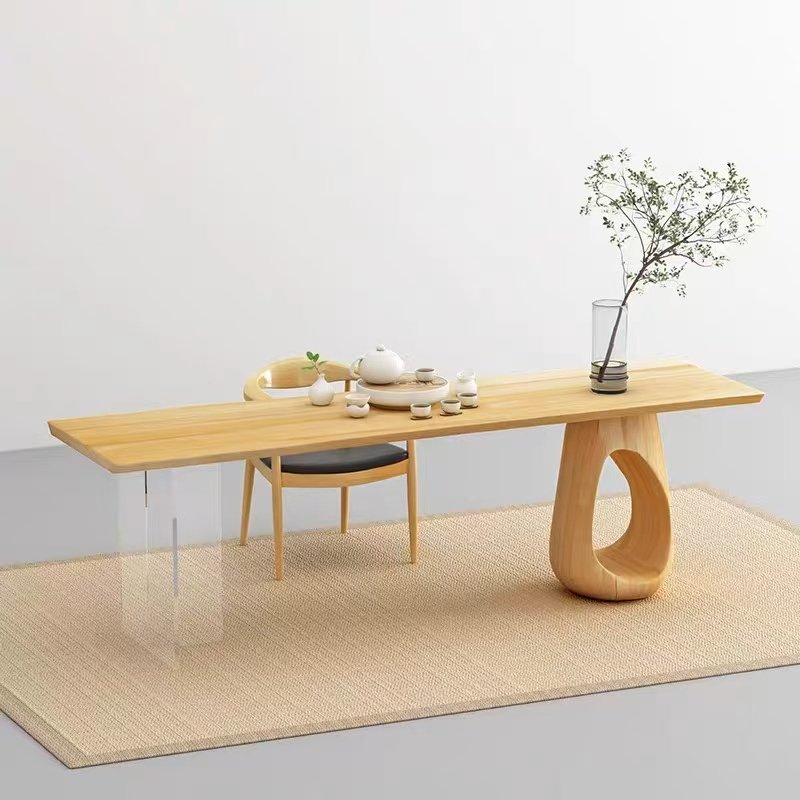Hot Selling Modern Rectangular Luxury Dining Table Office Desk Living Room Coffee Table Solid Wood Furniture Hotel Home Use
