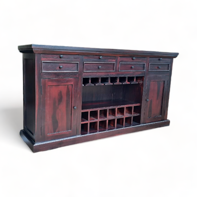 Furnitures Home Bar Furniture Luxury Antique Solid Wood Wine Display for Hotel Receptionist Wooden Bar Cabinet