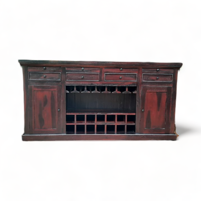 Furnitures Home Bar Furniture Luxury Antique Solid Wood Wine Display for Hotel Receptionist Wooden Bar Cabinet