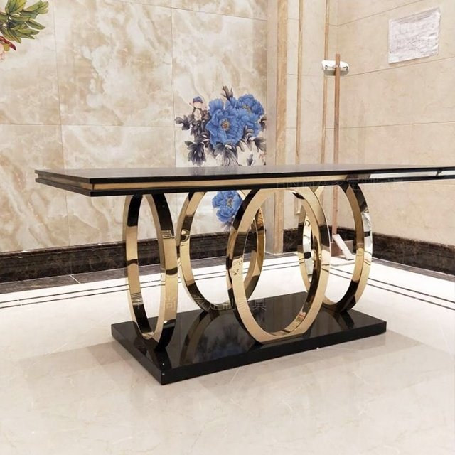 Modern 12 Seater Marble Top Dining Table Train Set Italian Design Hotel Apartment Furniture Dining Tables