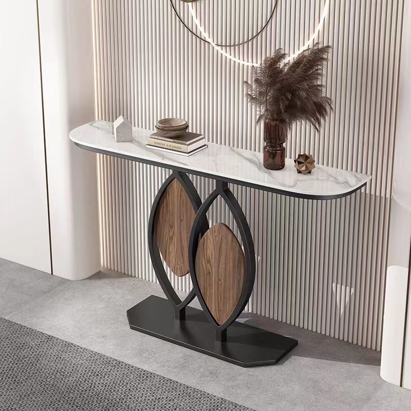 Living room entrance table net red Italian rock slab entrance shelves creative light luxury minimalist style cabinet