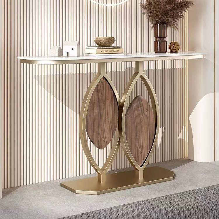 Living room entrance table net red Italian rock slab entrance shelves creative light luxury minimalist style cabinet