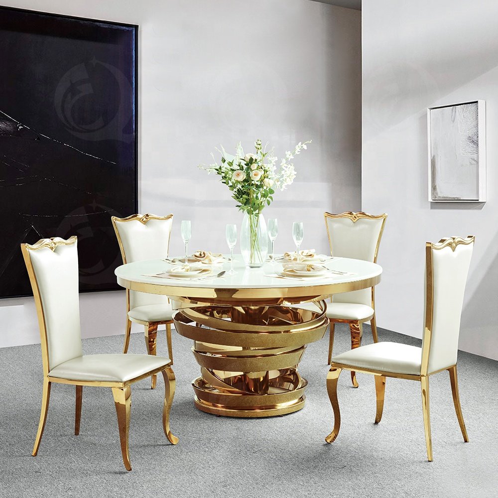 Modern metal frame mdf top dining table wedding table