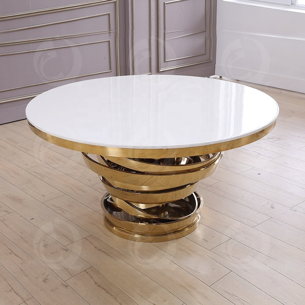 Modern metal frame mdf top dining table wedding table