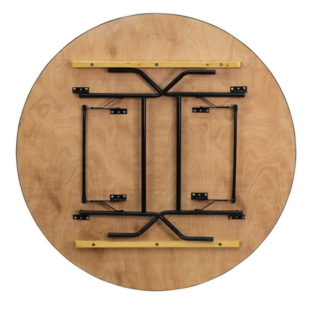 60 Inch Fold Up 5ft Party Banquet Wedding Dining Round Wood Folding Table for Events