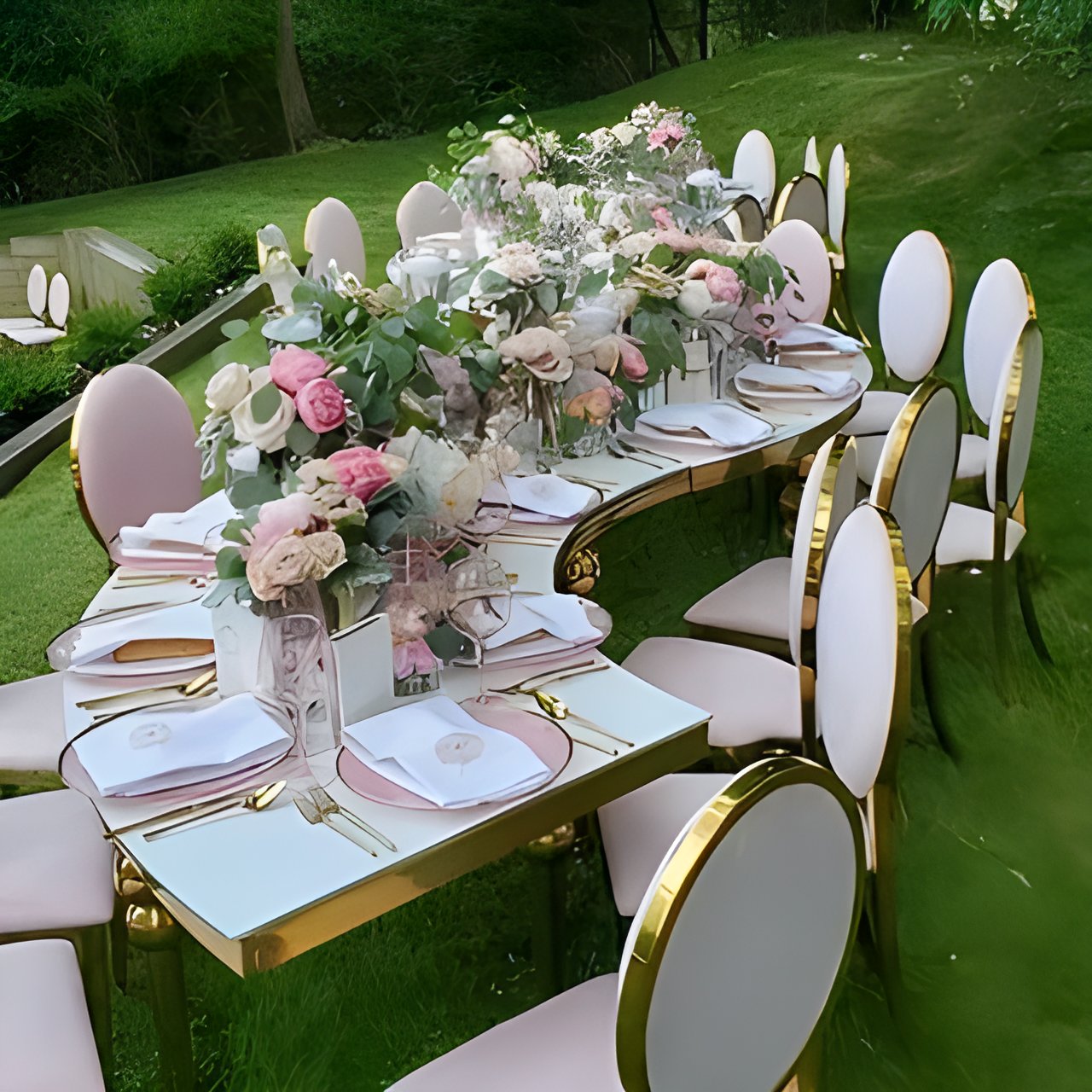 Hot Stainless Steel Wedding Table Banquets Party Events Contemporary Villas Basements Laundries Supermarkets Warehouses Parks