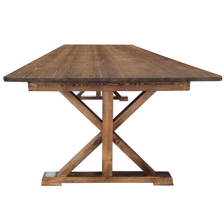 Outdoor Hotel Garden Farmhouse Wedding Party Banquet Event Portable Folding Rectangular Wood Fram Solid Pine Dinner Dining Table