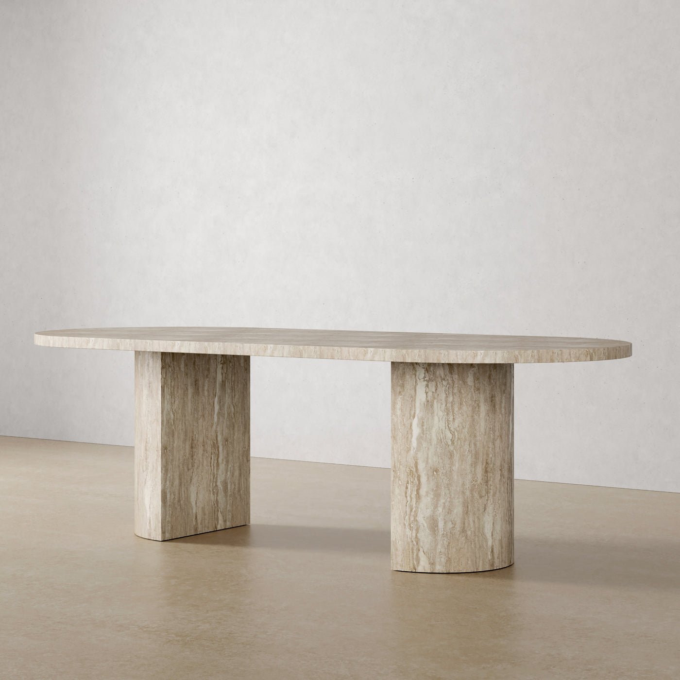 Elegant Beautiful Table High-End Furniture In Living Room Yellow Wood Grain Solid Marble Dining Table