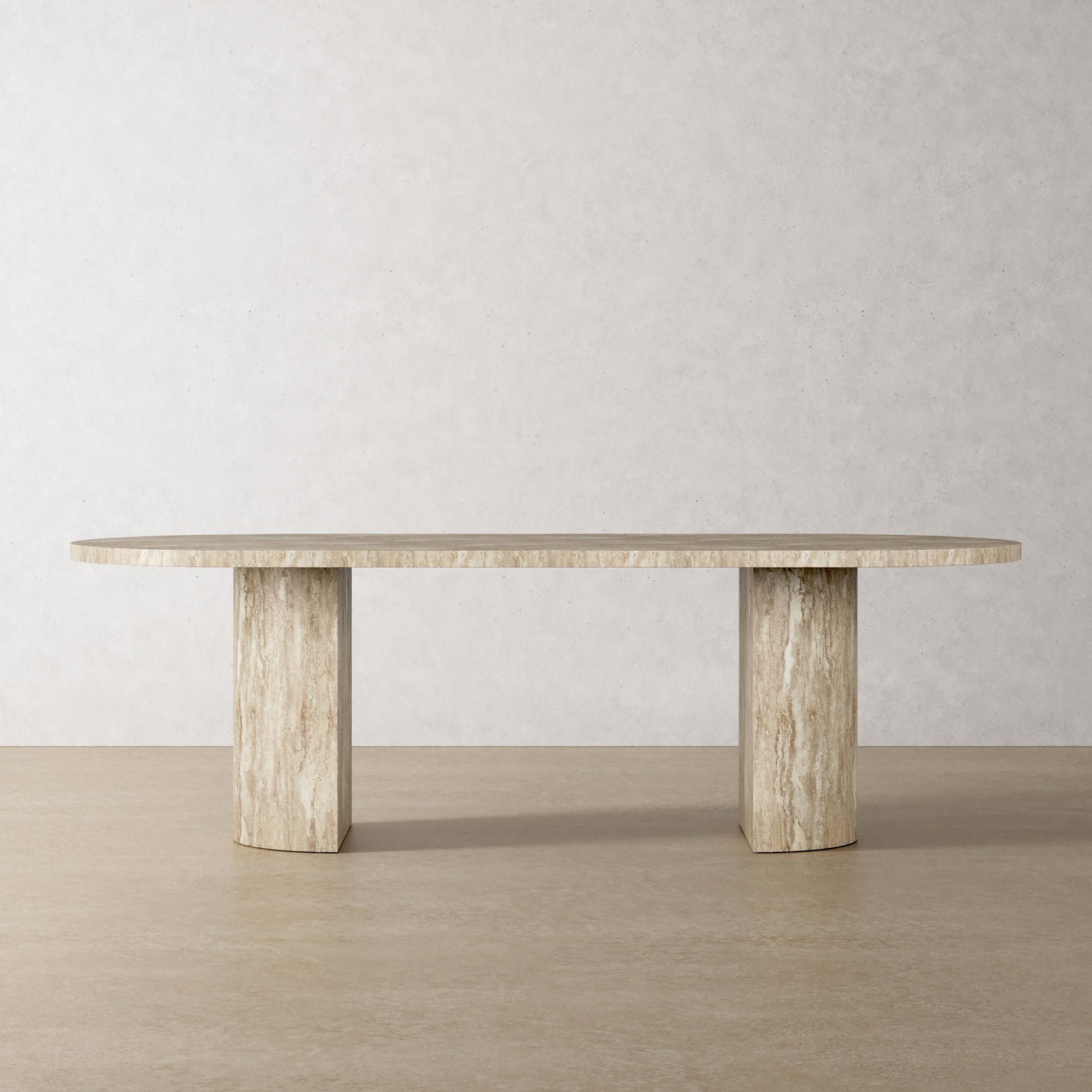 Elegant Beautiful Table High-End Furniture In Living Room Yellow Wood Grain Solid Marble Dining Table