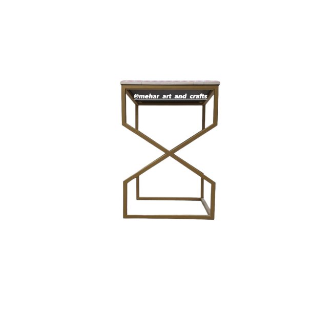Set of Bone Inlay Decorative Nesting Tables with Iron Stand for Home Hotel & Restaurant for Living Room & Bedroom