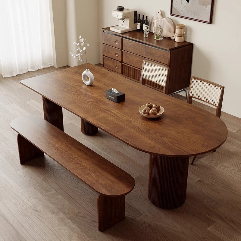 Modern Luxury Walnut Solid Wood Table Unique High Quality Dining Table,dining table set indoor