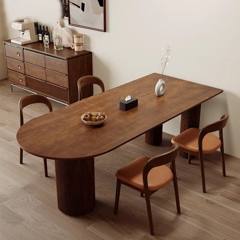 Modern Luxury Walnut Solid Wood Table Unique High Quality Dining Table,dining table set indoor