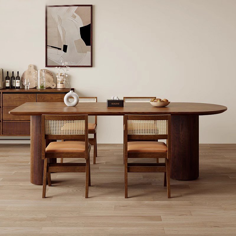 Modern Luxury Walnut Solid Wood Table Unique High Quality Dining Table,dining table set indoor