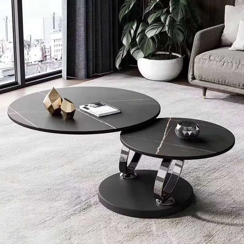 China manufacturer wholesale modern rotating folding glass coffee side table