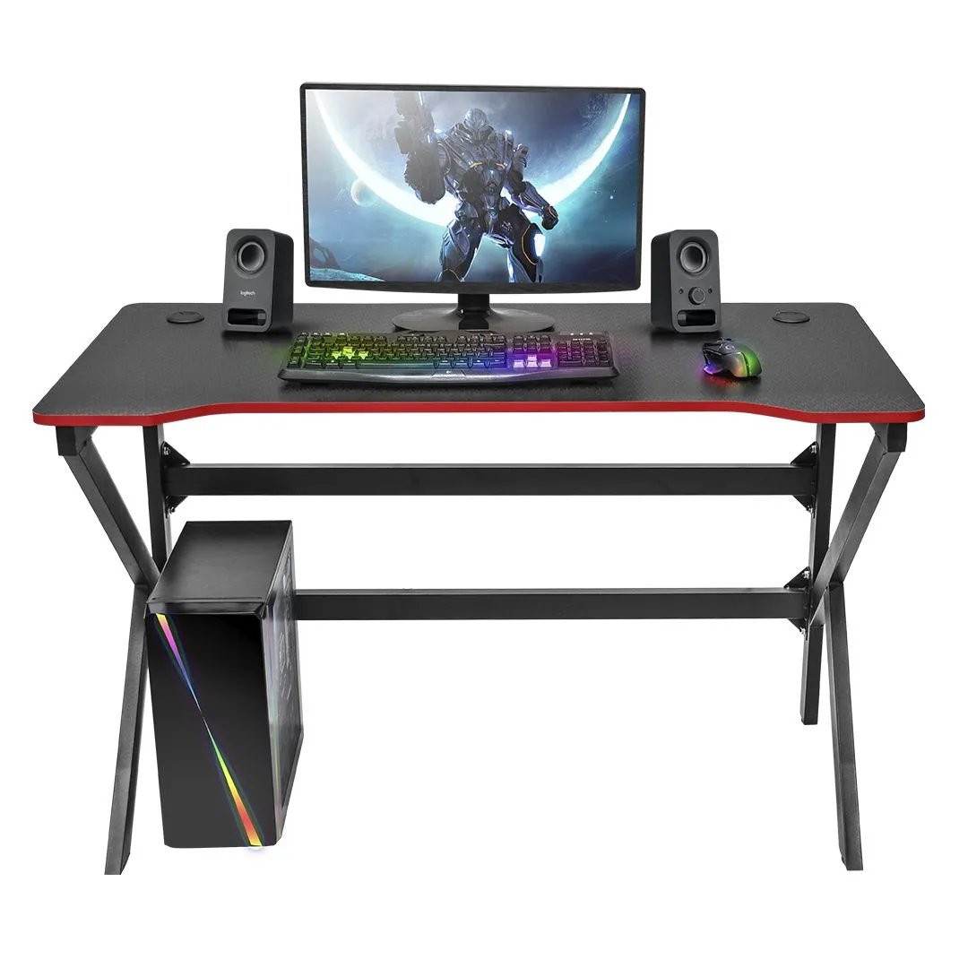 Factory custom high quality K shape home office computer table study gaming tables stable multipurpose writing desk pc table