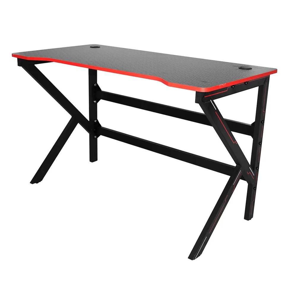 Factory custom high quality K shape home office computer table study gaming tables stable multipurpose writing desk pc table