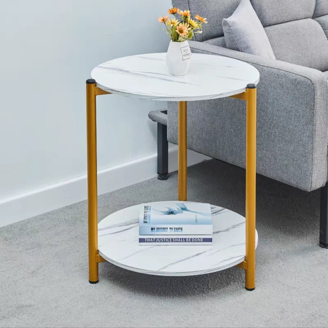 Modern Bedside Table Round Side End Accent Coffee Table Living Room Furniture Modern Luxury Solid Wood Solid Wood Furniture