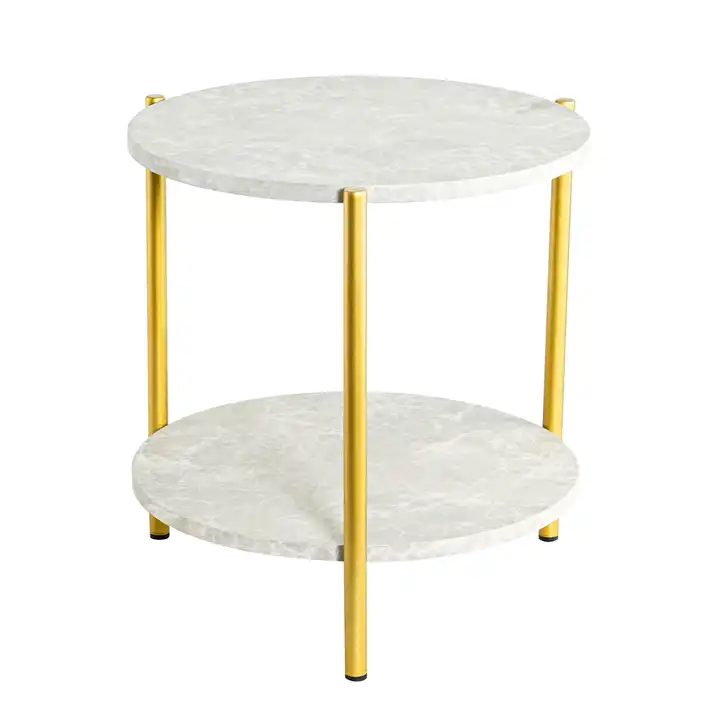 Modern Bedside Table Round Side End Accent Coffee Table Living Room Furniture Modern Luxury Solid Wood Solid Wood Furniture