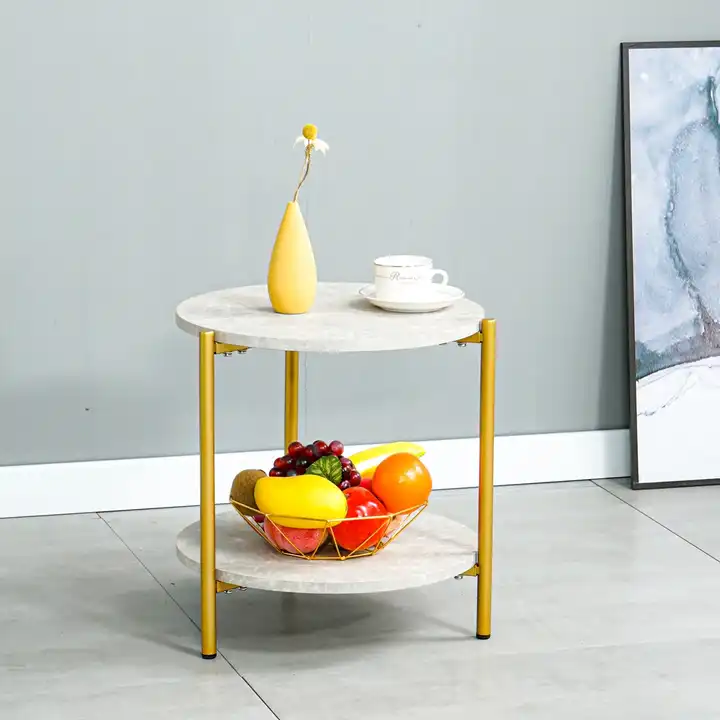 Modern Bedside Table Round Side End Accent Coffee Table Living Room Furniture Modern Luxury Solid Wood Solid Wood Furniture