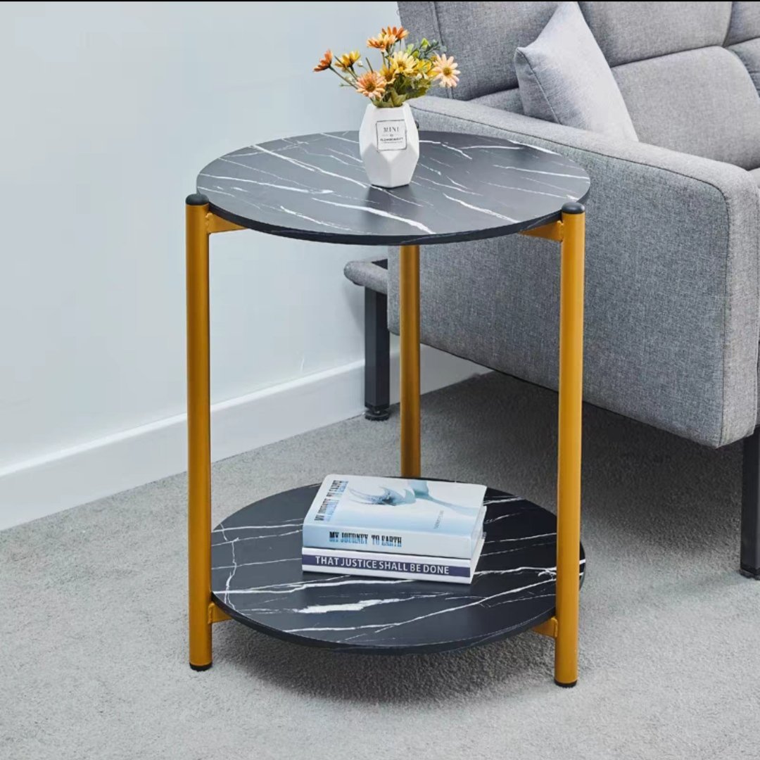 Modern Bedside Table Round Side End Accent Coffee Table Living Room Furniture Modern Luxury Solid Wood Solid Wood Furniture