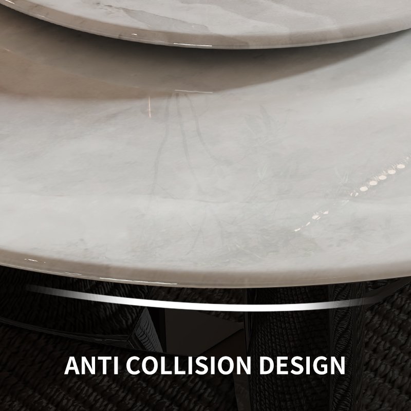 Luxury Modern Furniture Dining Table Factory Marble Top Dining Room Dining Table Chairs Set With Resin Material Base Concrete