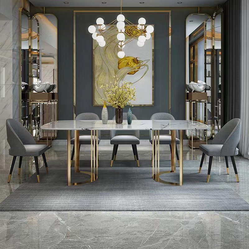 Light Luxury modern dining tables modern set metal tables dining room tables