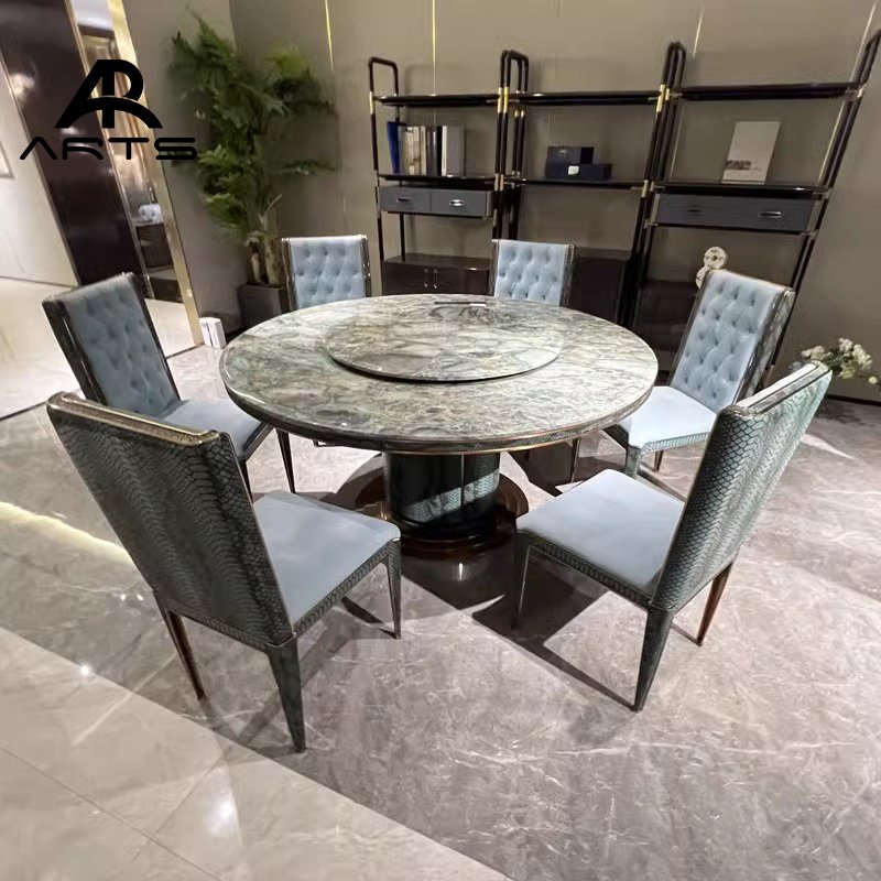 New product dining room furniture dining set table and chairs with marble for kitchen use dining use
