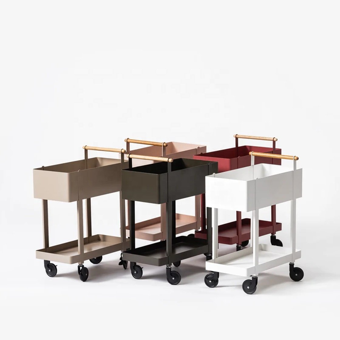 Wholesale 2-Tier Customised Serving Trolley Cart Modern & Vintage Design Home & Table Use Made from Mango Wood & Metal Wheels