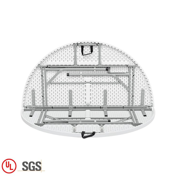 Portable camping round folding table outdoor dining party plastic folding table for wedding events