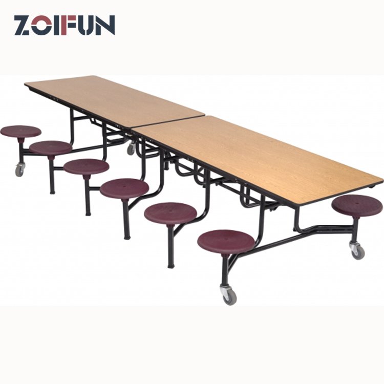 Wholesale school canteen dining table ss industrial folding canteen table