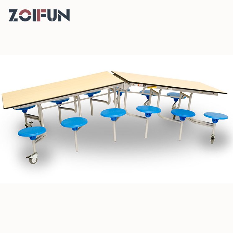 Wholesale school canteen dining table ss industrial folding canteen table