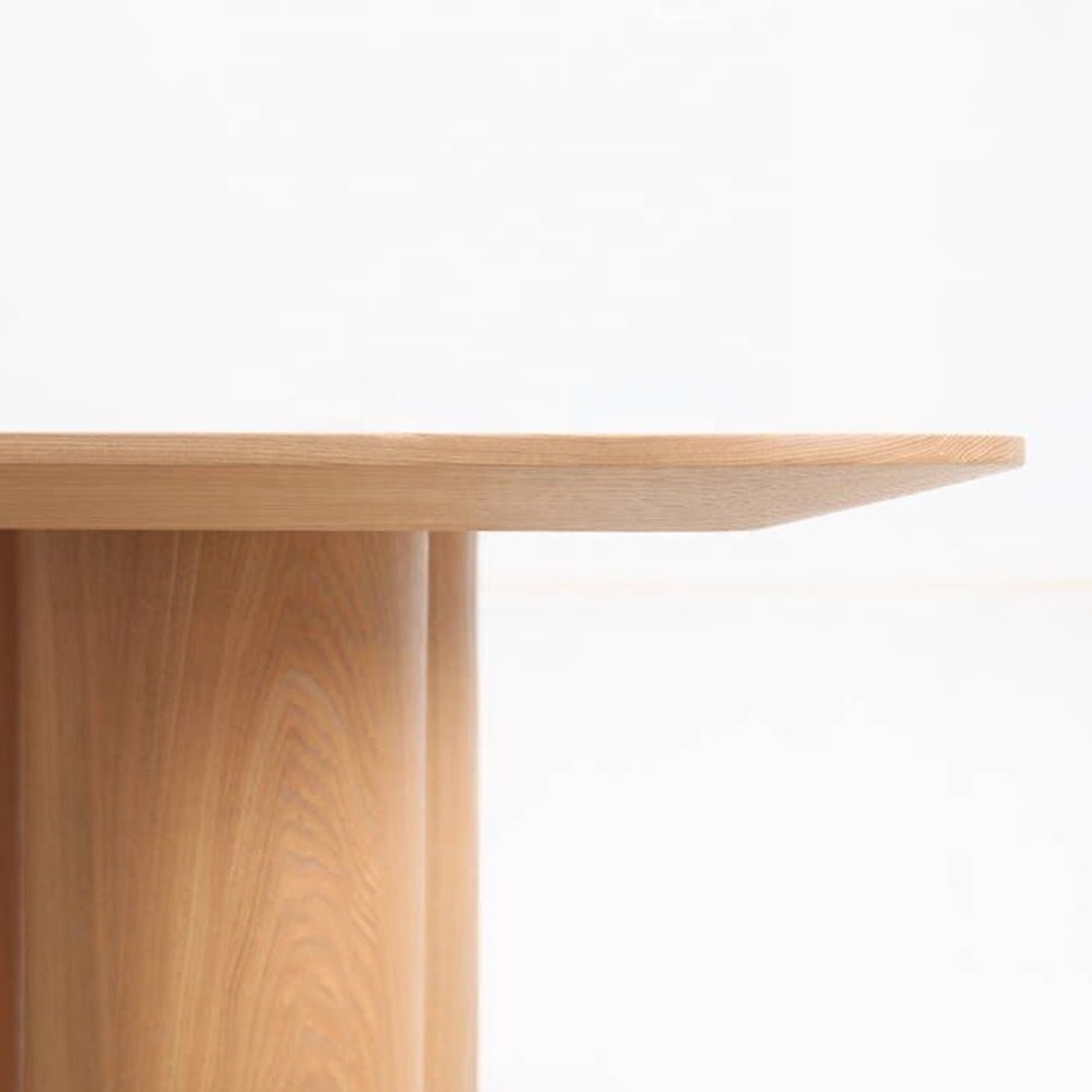 Scandinavian recycled Rectangle Simplicity Solid Wood Conference Office Desk creative Column Leg Dining Table
