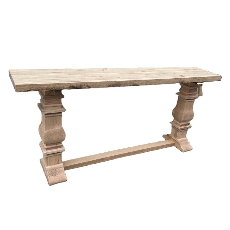 Hot Sale Furniture Modern Outdoor Rectangle Vintage Rustic Wood Farm Style Wedding Bar dining Table for Party