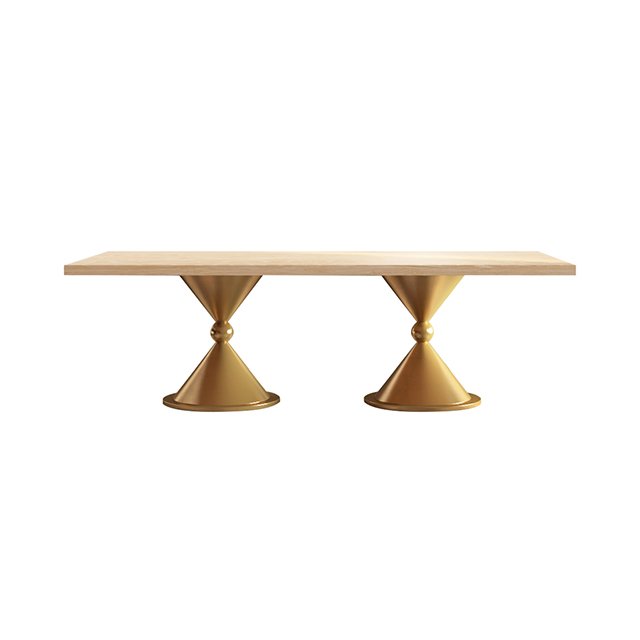 Mrs Woods Hot Selling Farmhouse Indoor Furniture Luxury Oak Wood Dining Room Table