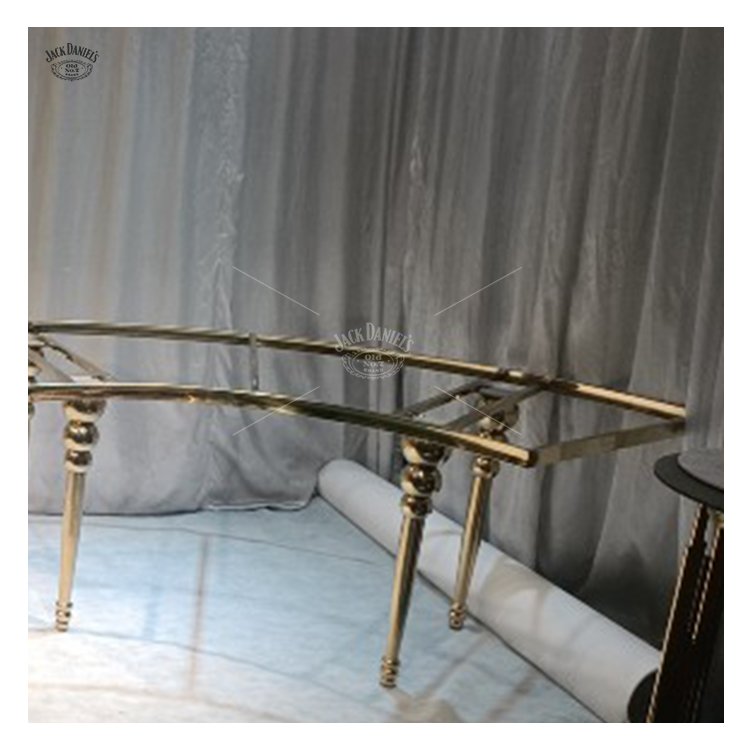 Hot Selling Modern Luxury MDF Dining Tables Stainless Steel Glass Banquets for Restaurants Hotels Villas Events Weddings Parties