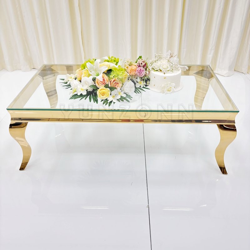Rectangular Base Living Room Coffee Table with Artificial Marble Top Elegant Furniture for Home Use