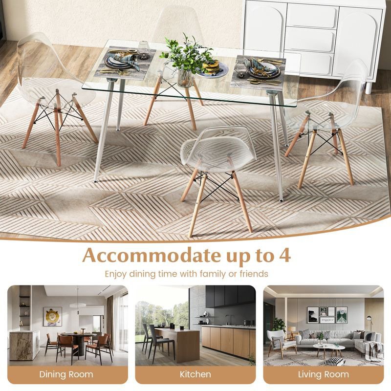 Italian luxury round tempered glass modern minimalist home living room creative designer coffee table