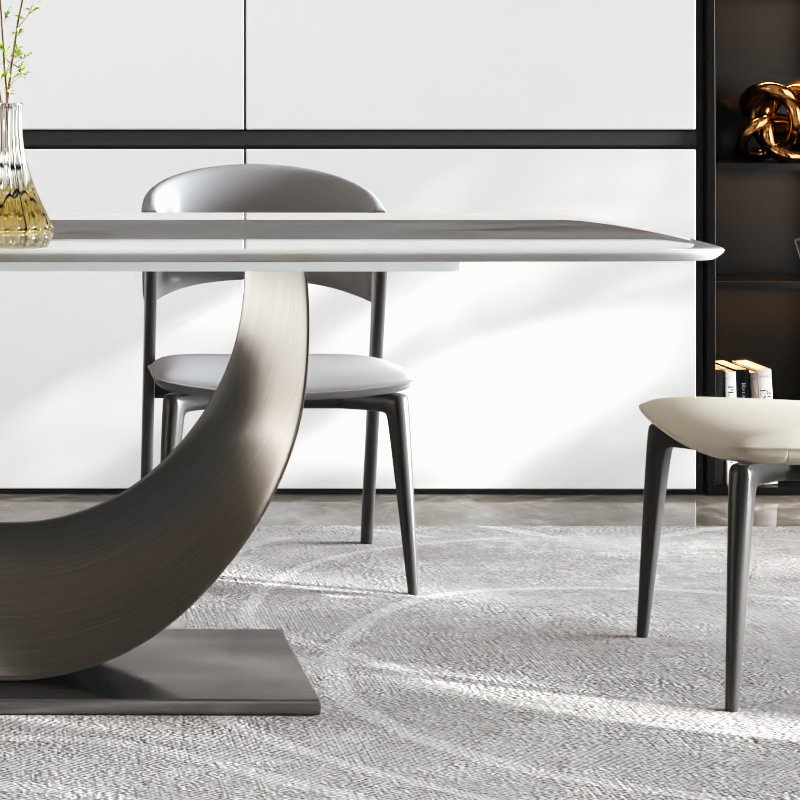 Luxury Foshan Factory Marble Dining Table Set Round Top Dining Room Furniture For 6 8 Chairs Circular Dining Table Concrete