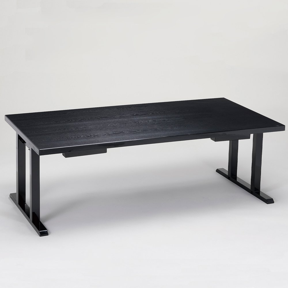 Wholesale Premium Quality Melamine Black Wood Grain Lightweight Folding Legs Furniture Table Modern