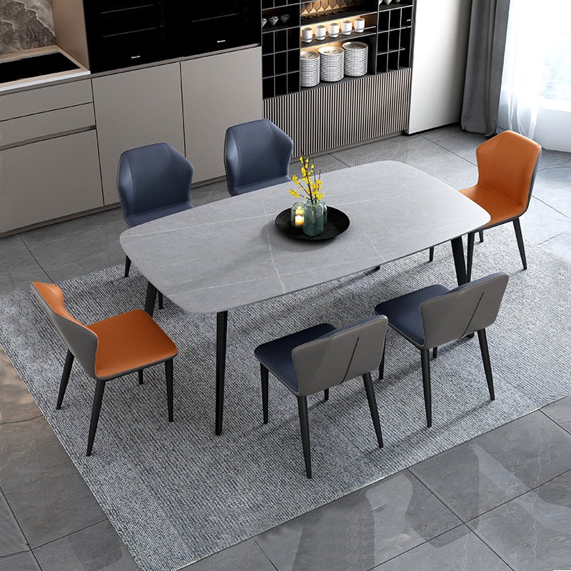 Cheap Latest Italian Elegant Luxury Home Laminate Glossy Sintered Stone Dining Table