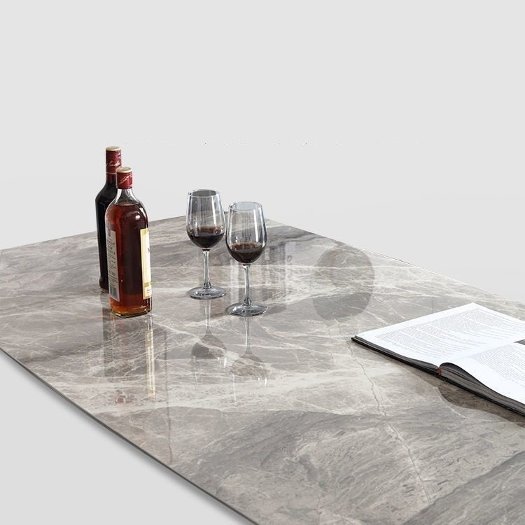 Cheap Latest Italian Elegant Luxury Home Laminate Glossy Sintered Stone Dining Table