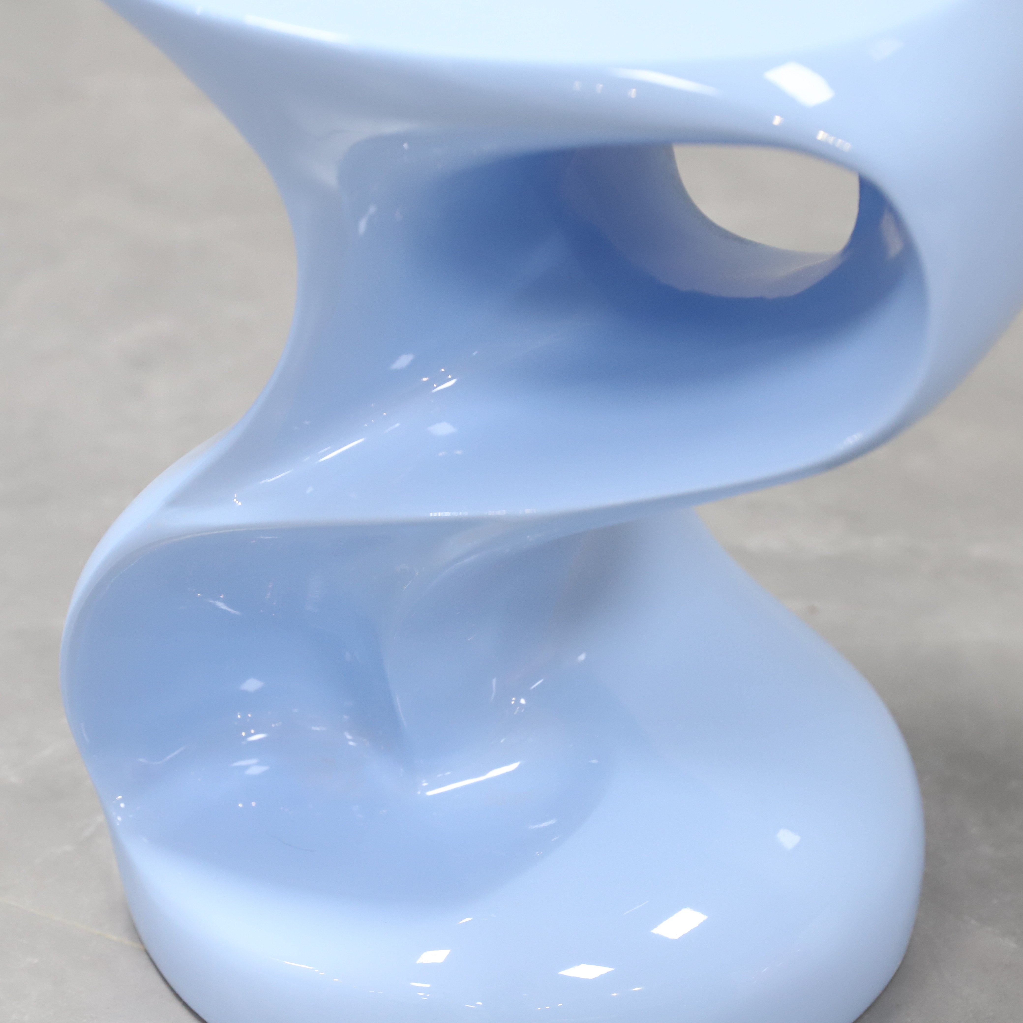 Round Shape Table Living Room Fiberglass Tea Table Blue Tulip Side Coffee Tables
