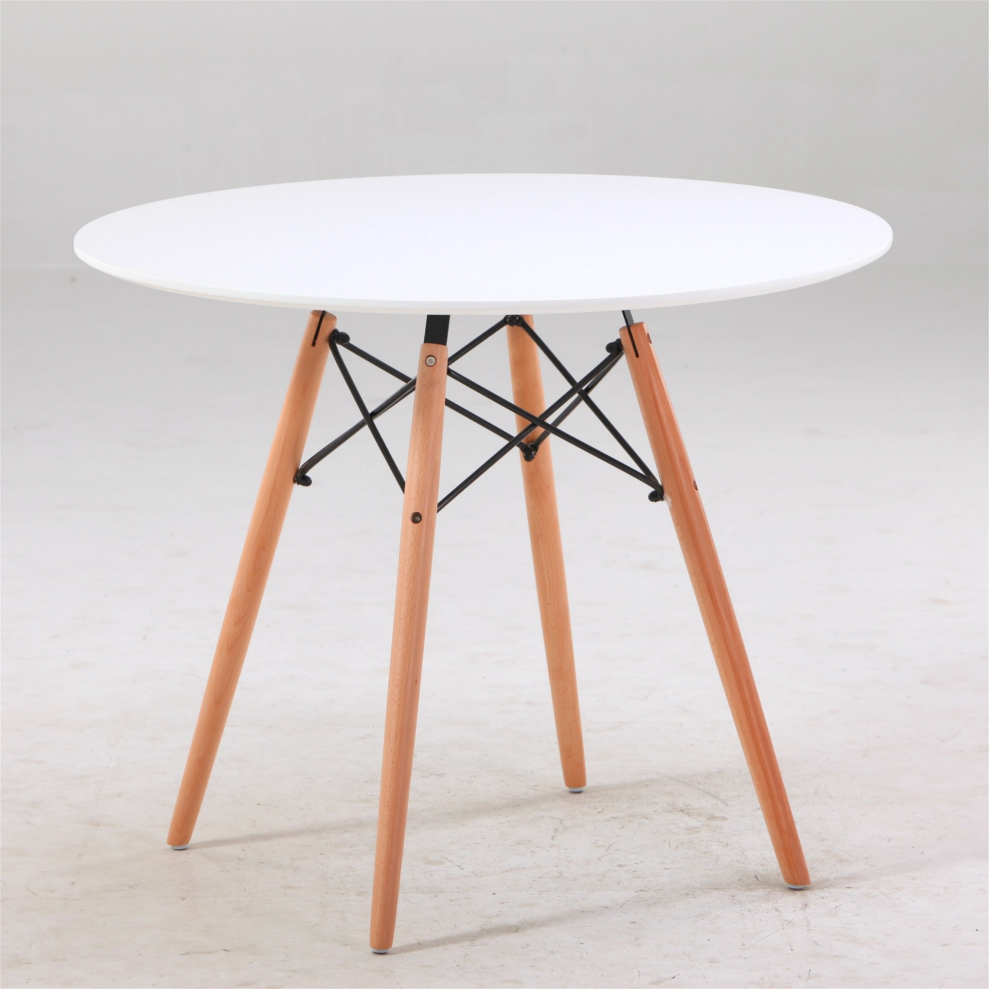 Wholesale Nordic Dinner Set Panel 4 Sillas Modern Wood Circular White MDF Round Cafe Kitchen Dining Table with Chair
