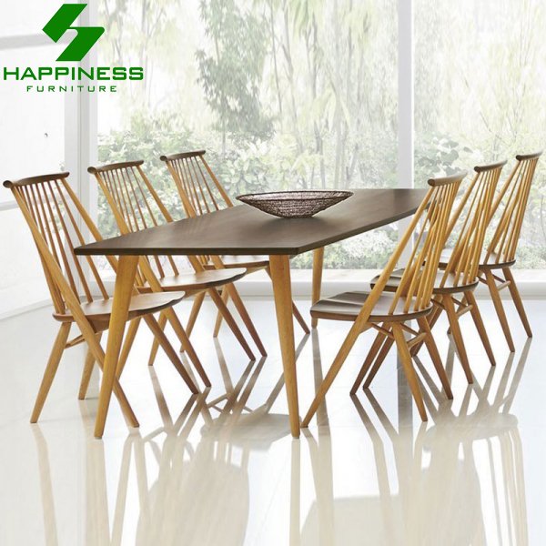 Best Seller Suitable for Home, Hotel, Restaurant Natural Color Civil Modern Wood Dining Chair Wholesale Made In Vietnam
